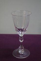 Antique Round Funnel Bowl Double Knop Stem Glass. #