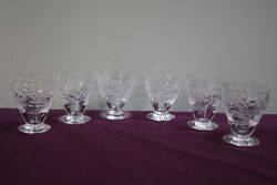 Set Of 6 Glass 