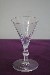 Early Trumpet Shape Faceted Bowl Drinking Glass #
