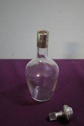 Silver Top Glass Decanter  