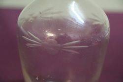 Silver Top Glass Decanter  