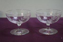 Set Of 4 Glass 