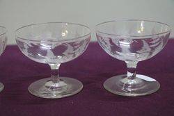 Set Of 4 Glass 