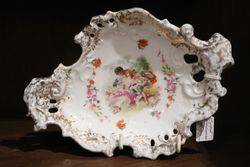 19th Century German Leaf Shape Porcelain Bowl  #