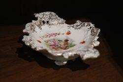 19th Century German Leaf Shape Bowl  