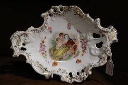 19th Century German Leaf Shape Porcelain Bowl #