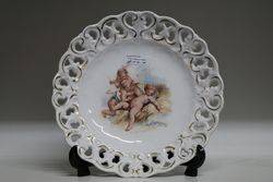Victorian Pierced Edge Porcelain Plate #