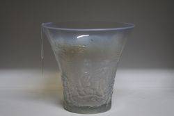 Stunning French Opalescent Glass Vase Signed Bardac C1930