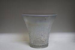 Stunning French Opalescent Glass Vase Signed Bardac C1930