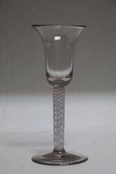 18th Century Single Opaque Twist Bell Bowl Wine Glass C1750-80