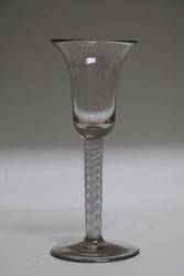 18th Century Single Opaque Twist Bell Bowl Wine Glass C175080