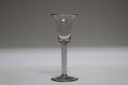 18th Century Single Opaque Twist Bell Bowl Wine Glass C175080