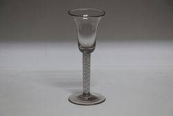 18th Century Single Opaque Twist Bell Bowl Wine Glass C175080