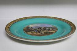 Antique Pratt Ware Cabinet Plate Preparing For the Ride  