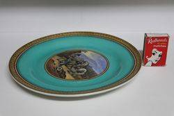 Antique Pratt Ware Cabinet Plate Preparing For the Ride  