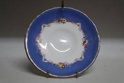 Copeland + Garrett Blue Ground Hand Painted Cup + Saucer C1833 