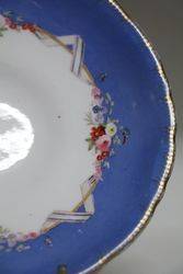 Copeland + Garrett Blue Ground Hand Painted Cup + Saucer C1833 