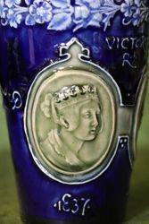 Royal Doulton Lambeth Queen Vic Beaker C1897 