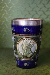 Royal Doulton Lambeth Silver Mounted Beaker London C1901 #