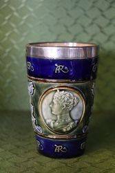 Royal Doulton Lambeth Silver Mounted Beaker London C1901 