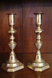 Pair Of Brass Candlesticks  