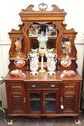 Edwardian Walnut Mirror Back Sideboard