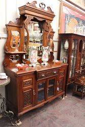 Edwardian Walnut Mirror Back Sideboard