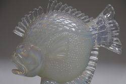 French Opalescent Glass Fish Signed Ferjac C1930 