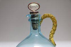 VIctorian Brandy Flask With Original Cork Stopper  