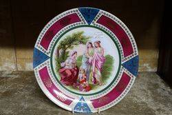 Antique Bavarian Porcelain Cabinet  Plate C1900 #