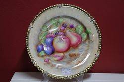 Aynsley Porcelain Cabinet Plate Signed N.Brunt #