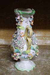 Early 19th Century Flower Vase With Hand Painted Centre  Panel C1840