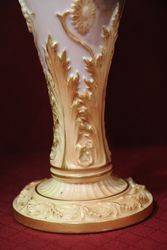 Pair Of Royal Worcester Goblet Vases C1908 By Jas Stinton 