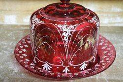 Superb Ruby Dish + Cover C1870 