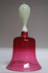 Victorian Ruby Glass Ornamental Bell  #