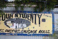 Genuine Four N Twenty Tin Advertising Sign  