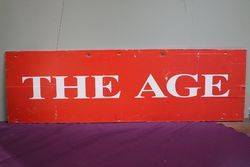 The Age newsagency "The Sunday Age" Store Double Sided Sign 