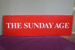 The Age newsagency The Sunday Age Store Double Sided Sign 