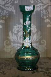 Victorian Green Glass vase 