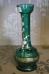 Victorian Green Glass vase 