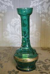 Victorian Green Glass vase 