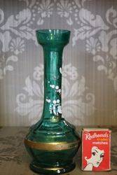 Victorian Green Glass vase 