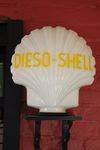 Aftermarket  Glass Dieso Shell Clam Petrol Pump Advertising Globe