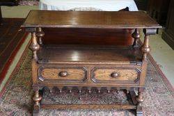 Early C20th Oak Monks Bench 