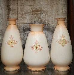 Crown Devon Garniture of 3 Vases 