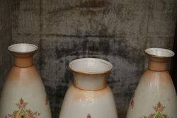 Crown Devon Garniture of 3 Vases 