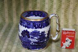 George Grainger + Co Worcester Blue and White Willow Mug 