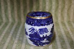 George Grainger + Co Worcester Blue and White Willow Mug 