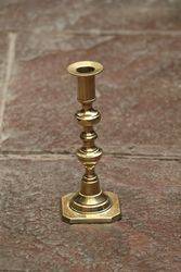 Pair Of Antique Brass Candlesticks 