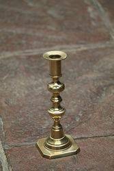 Pair Of Antique Brass Candlesticks 